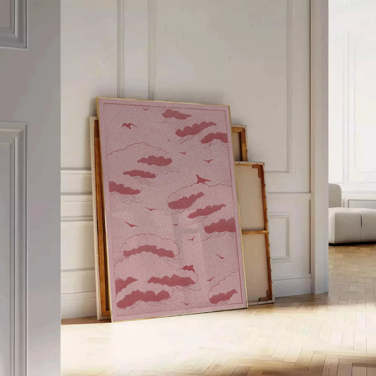 charm vintage Japanese design fish poster captivating green gray palette unique wall art thoughtful gift artwork touch elegance space sizes A4 cm A0