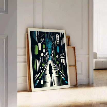 essence Japan stunning city poster blue white hues captivating wall art perfect print space unique gift lover variety dimensions A4 cm A0