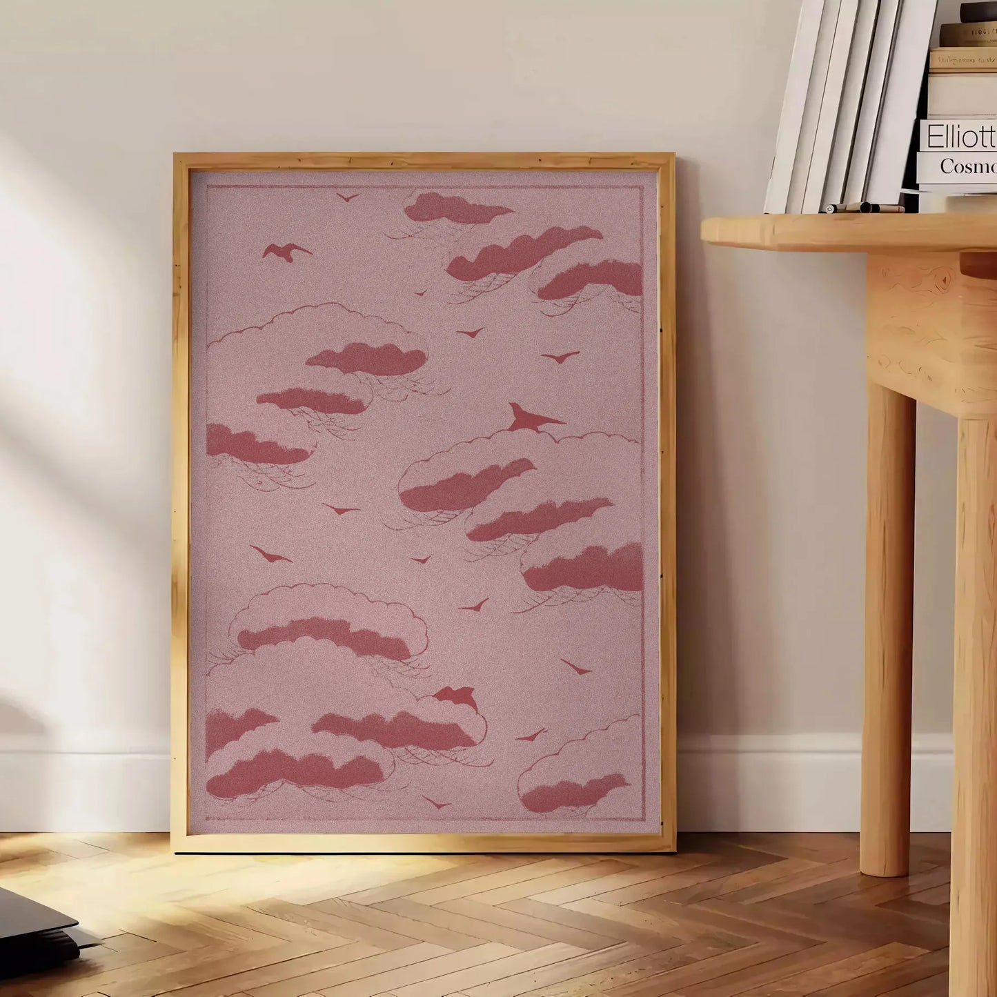 charm vintage Japanese design fish poster captivating green gray palette unique wall art thoughtful gift artwork touch elegance space sizes A4 cm A0
